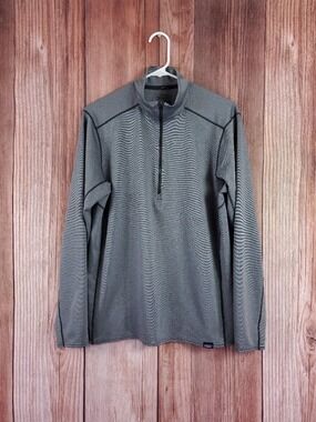 Patagonia Mens Large Capilene Midweight Zip Neck Base Layer Top Polartec 44445